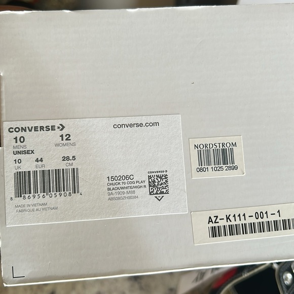 Authentic Converse X Comme des Garcons - Picture 6 of 6